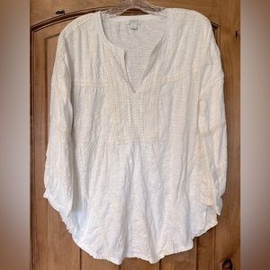 Sundance catalog boho knit top L